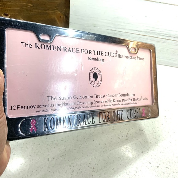 KOMAN Race for the cure Breast Cancer Awareness License Plate Holder - Picture 2 of 6
